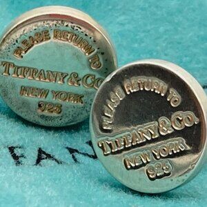 Tiffany Return To Tiffany Round Tag Stud Earrings